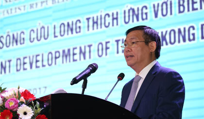 Phó Thủ tướng Vương Đình Huệ, Trưởng Ban Chỉ đạo Tây Nam Bộ phát biểu tại hội nghị. Ảnh: VGP/Xuân Tuyến