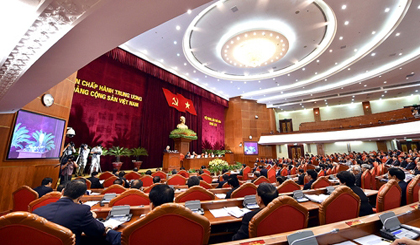 The 12th Party Central Committee convenes its sixth session in Hanoi on October 4. (Credit: VGP)