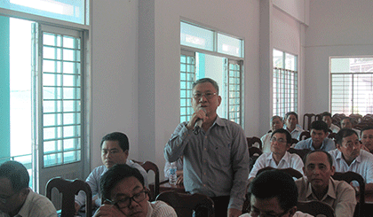 At the meeting in My Phuoc Tay commune, Cai Lay district. Photo: DO PHI