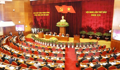The opening session of the 6th plenum of the 12th Party Central Committee (Photo: VNA)