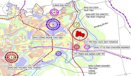 A 200ha science and technology park will be built in HCM City’s District 9, in nearby the Hi-Tech Park (Photo: www.planic.org.vn)