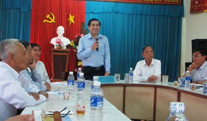 Chủ tịch UBND tỉnh Lê Văn Hưởng kết luận vụ sai phạm ở Trường Tiểu học Thanh Bình.