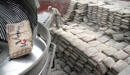 Cement bags produced by the Vietnam Cement Industry Corporation. ​(Source: VNA)