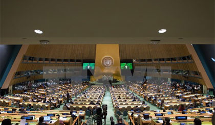 Một phiên họp của Đại Hội đồng Liên hợp quốc. (Nguồn: AFP/TTXVN)