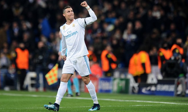 Ronaldo ghi bàn ở tất cả các trận vòng bảng Champions League mùa này. (Nguồn: Getty Images)