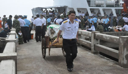  Naval officers go to take missions in Truong Sa island district (Illustrative image. Source VNA)