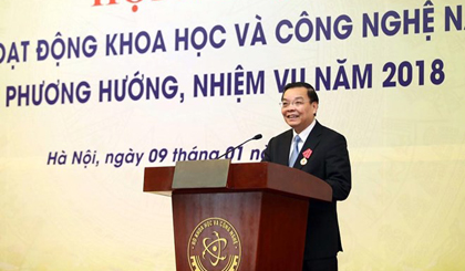 Bộ trưởng Bộ Khoa học và Công nghệ Chu Ngọc Anh cho biết, chỉ số đổi mới sáng tạo toàn cầu của Việt Nam tăng 12 bậc, xếp thứ 47/127 quốc gia và nền kinh tế. (Ảnh: CTV/Vietnam+)