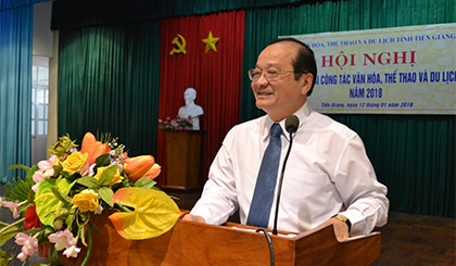 Phó Chủ tịch UBND tỉnh, Trần Thanh Đức phát biểu chỉ đạo tại hội nghị