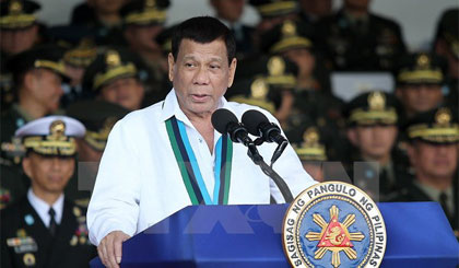 Tổng thống Philippines Rodrigo Duterte. Nguồn: THX/TTXVN