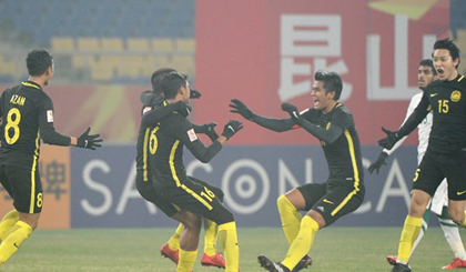 U23 Malaysia tạo nên cú sốc lớn. (Nguồn: AFC)