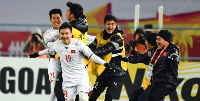 Vietnam edge out Qatar in a penalty shootout to book a berth in the AFC U23 Championship final. (Credit: AFC)
