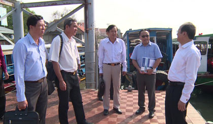 The delegation has a field trip at the My Tho tourist station. Photo: thtg.vn