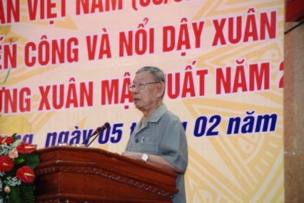Đồng chí Huỳnh Văn Niềm, Nguyên Bí thư Tỉnh ủy ôn lại khí thế quật cường của quân và dân ta trong cuộc tổng tiến công và nổi dậy xuân MẬu Thân 50 năm trước