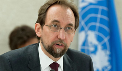Cao ủy Liên hợp quốc về nhân quyền Zeid Raad al-Hussein. Nguồn: UN