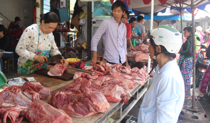 Giá thịt heo tăng từ 5.000 - 10.000 đồng/kg.