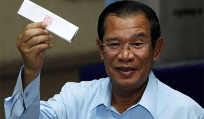 Đảng Nhân dân Campuchia (CPP) cầm quyền của Thủ tướng Hun Sen thắng tuyệt đối. Nguồn: EPA