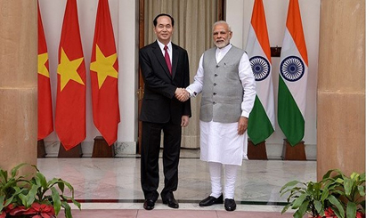 President Tran Dai Quang and Indian Prime Minister Narendra Modi