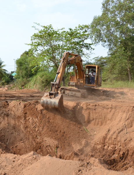 Opening the road to the project.