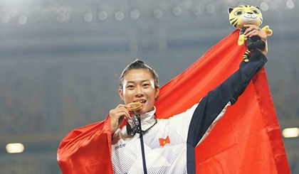 Athlete of Ho Chi Minh City Le Tu Chinh is one of ten outstanding young people of Vietnam in 2017
