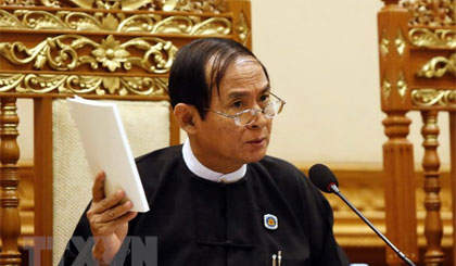 Chủ tịch Hạ viện Myanmar U Win Myint. Nguồn: EPA/TTXVN