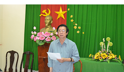 Ủy viên BCH Trung ương Đảng, Bí thư Tỉnh ủy, Chủ tịch HĐND tỉnh Nguyễn Văn Danh  phát biểu tại buổi tiếp công dân