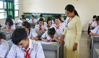 Trường THCS thị trấn Mỹ Phước không ngừng phấn đấu nâng cao  chất lượng giáo dục toàn diện. 