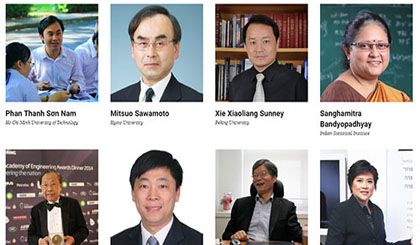 Professor Phan Thanh Son Nam (first row, left) in the list of 100 top scientists in Asia. (Photo: vnexpress.net)