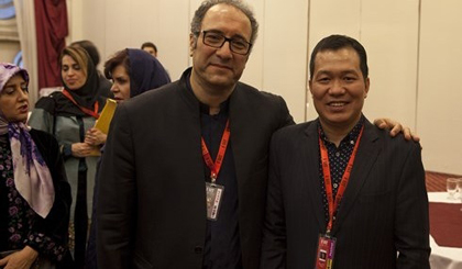 Director Luong Dinh Dung (R) at the 36th Fajr International Film Festival