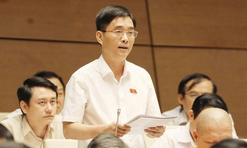 NA deputy Hoang Quang Ham of Phu Tho province speaks at the session on May 25 (Photo: VNA)