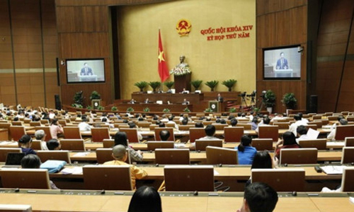 A plenary discussion of the fifth session of the 14th National Assembly