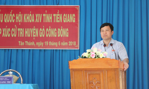 Đại biểu Quốc hội Lê Quang Trí giải trình các vấn đề  bà con cử tri quan tâm