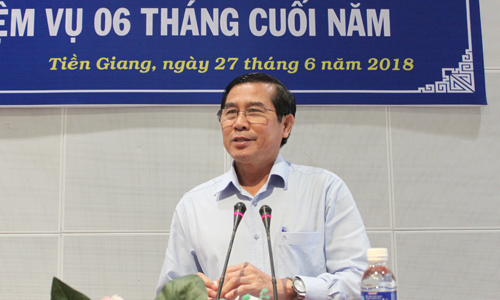 Đồng chí Lê Văn Hưởng phát biểu chỉ đạo hội nghị sơ kết VSATTP