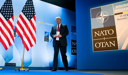 Tổng thống Mỹ Trump tại Hội nghị thượng đỉnh NATO. Nguồn: nytimes.com