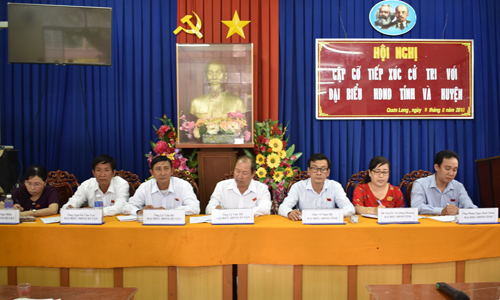 Đại biểu HĐND tỉnh, huyện Chợ Gạo tiếp xúc cử tri 2 xã Quơn Long và Tân Thuận Bình