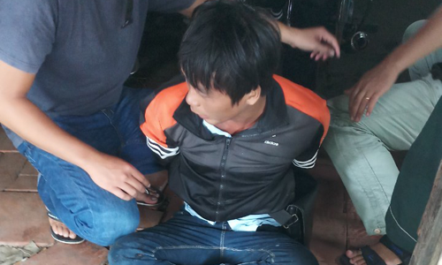 Nghi phạm K. bị bắt tại xã Thạnh Lộc, huyện Cai Lậy.