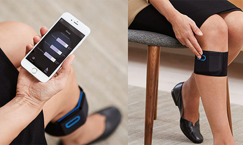 Sản phẩm có thiết kế giống băng đeo thể thao đính kèm một điện cực kết nối với ứng dụng điện thoại giúp người dùng điều chỉnh liệu pháp và theo dõi cơn đau mỗi ngày. (Ảnh: YT).
