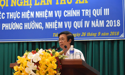 Đồng chí Nguyễn Văn Danh phát biểu chỉ đạo tại hội nghị