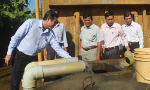Chairman of the PPC Le Van Huong inspects water supply stations