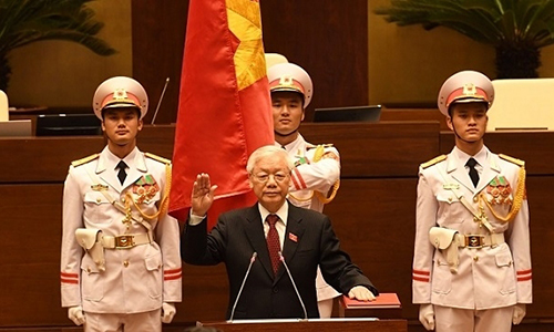 Party General Secretary, Nguyen Phu Trong, sworn in as President of Vietnam at a ceremony in Hanoi on October 23. (Photo: NDO/Duy Linh)