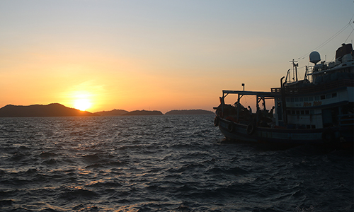 Dawn on the Nam Du archipelago.