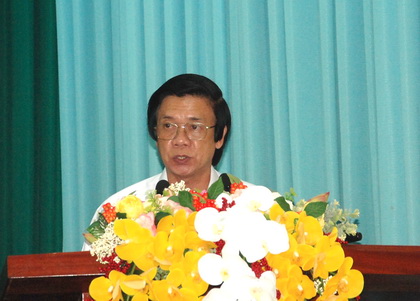 Bí thư Tỉnh ủy Nguyễn Văn Danh phát biểu kết luận hội nghị