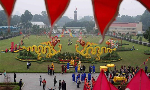 At the Thang Long royal citadel relic site (Photo: VNA)