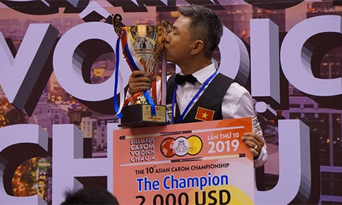 Mã Minh Cẩm lên ngôi carom 1 băng tại giải vô địch châu Á.