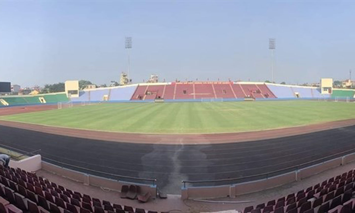 Viet Tri Stadium in Phu Tho province will host its first ever international football match, a friendly between the Vietnam and Myanmar U23 teams, on June 7. — Photo courtesy of VFF