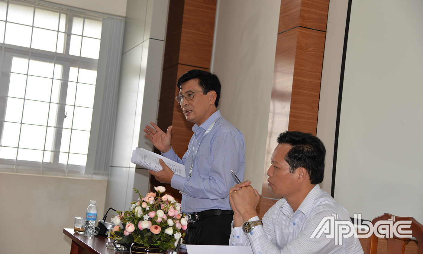 PGS.TS Võ Ngọc Hà phát biểu tại buổi làm việc với Đoàn giám sát
