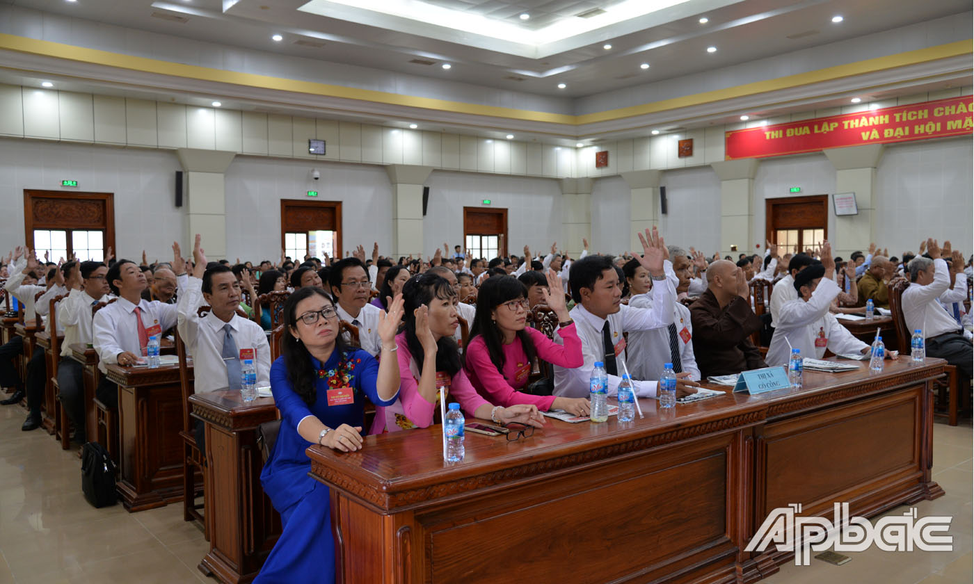 Đại hội hiệp thương cử Ủy ban MTTQ việt nam tỉnh Tiền Giang, nhiệm kỳ 2019-2024