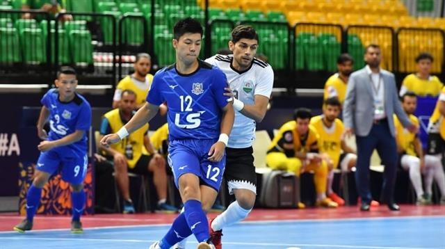 Kazuya Shimizu scored the opening goal for Thai Son Nam as the Vietnamese side beat Naft Al Wasat 6-4 in Group B of the AFC Futsal Club Championship on August 11 (Photo: the-afc.com)