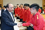 Thủ tướng Nguyễn Xuân Phúc động viên Đội tuyển Việt Nam