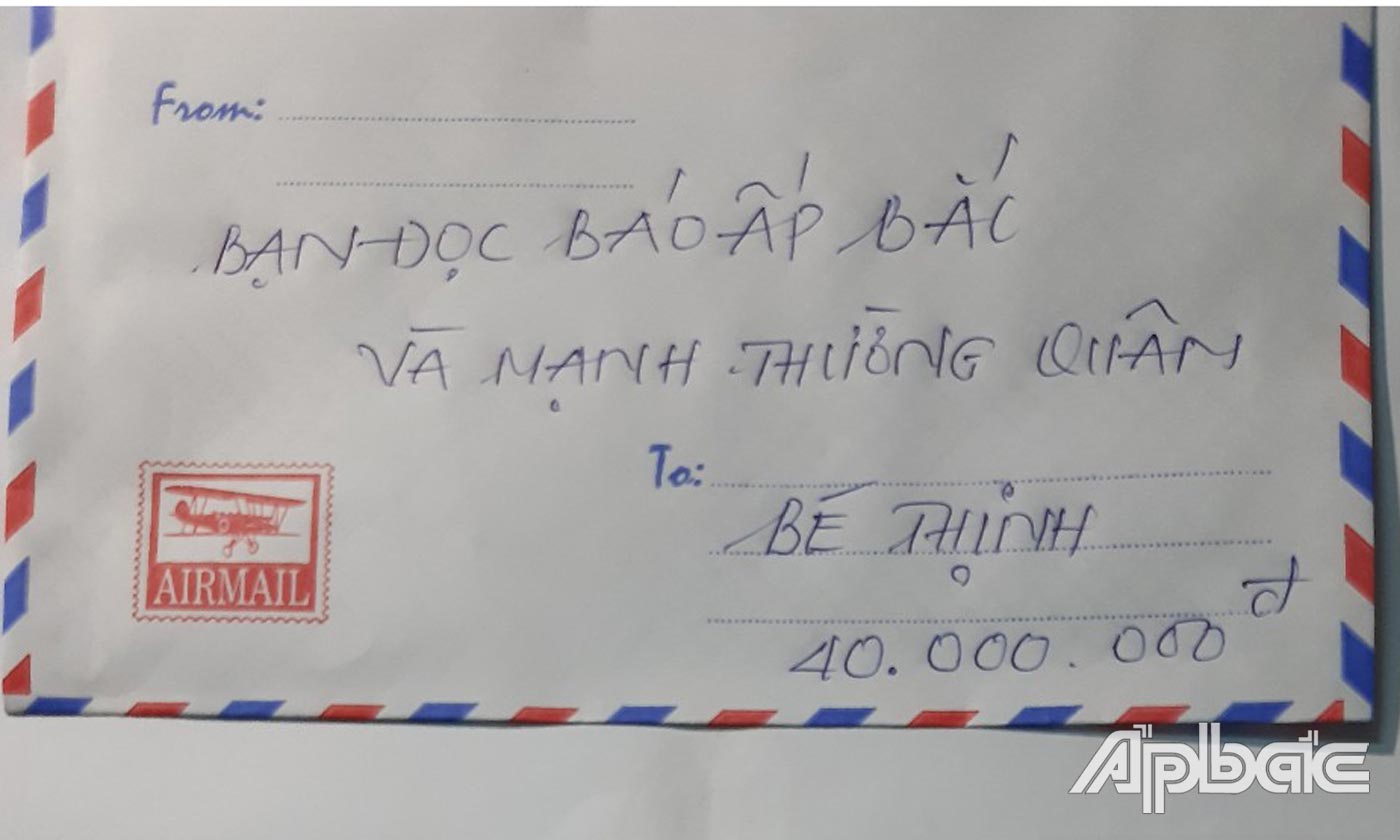 Số tiền các đơn vị, nhà hảo tâm trực tiếp hỗ trợ tại Báo Ấp Bắc và chuyễn qua tài khoản của chị Nguyễn Thị Hạnh