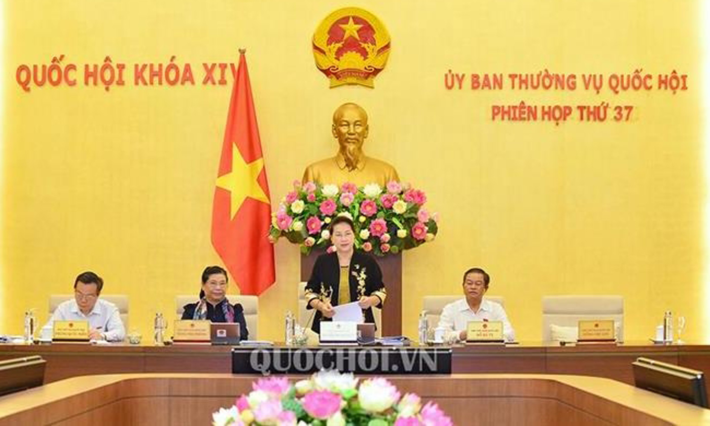 The first day of the National Assembly Standing Committee's 37th meeting (Photo: Quochoi.vn)